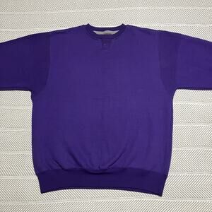 Starter Sport Purple Pullover Vintage Sweatshirt Crewneck Long Sleeve Large Y2k